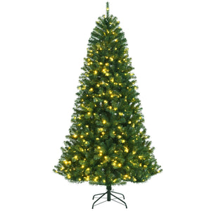 Artificial Hinged Christmas Tree with Remote-controlled Color-changing LED Lights-6' view 4