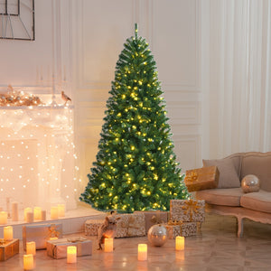 Artificial Hinged Christmas Tree with Remote-controlled Color-changing LED Lights-7' view 8