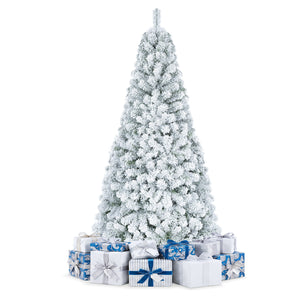 Artificial Snow-Flocked Christmas Tree with Branch Tips-6 ft view 4