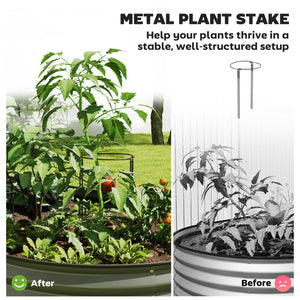 7 x 3 x 1ft Galvanized Raised Garden Bed Kit, Metal Planter Box with Safety Edging, Dark Grey