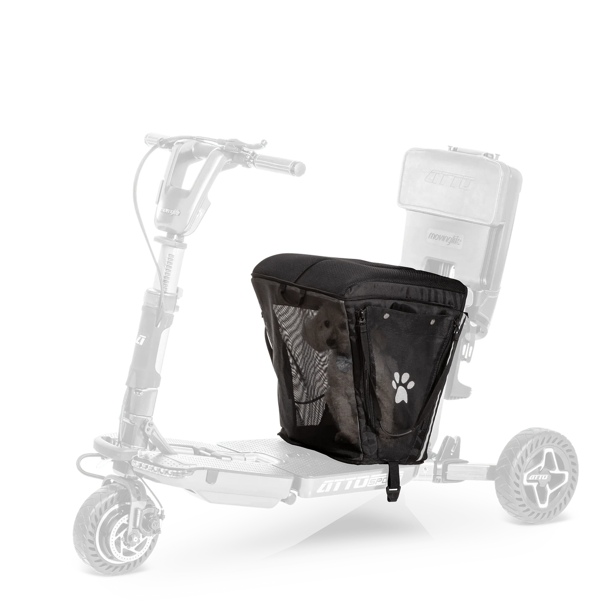 Moving Life ATTO Pet Carrier & Cushion, 40L, Black