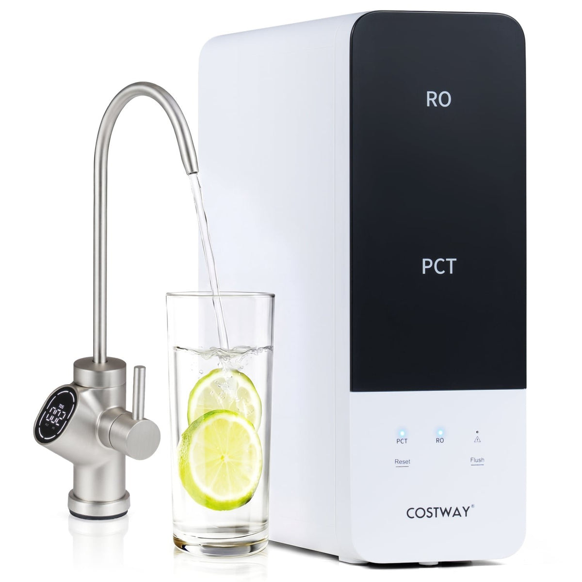 AW-RB05 Alkaline PH+ Reverse Osmosis Water Filter 600 GPD Tankless Under-Sink RO System-Black