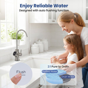 AW-RB05 Alkaline PH+ Reverse Osmosis Water Filter 600 GPD Tankless Under-Sink RO System-Black view 9