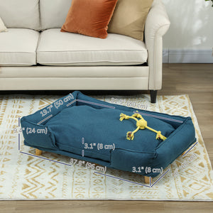 Washable Dog Sofa for Large Dogs, Elevated Pet Couch with Anti-slip Foot Pads, Dark Grey