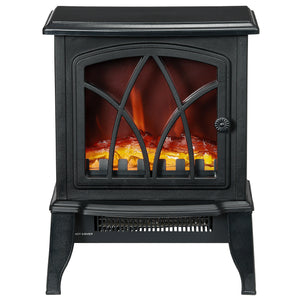 Electric Fireplace Heater, Freestanding Fireplace Stove with Realistic Flame and Overheat Protection