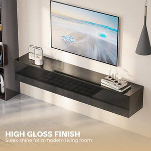 Floating TV Stand for TVs up to 75 Inch, 70.9" TV Cabinet, Entertainment Center with 2 Flip Doors – view 5