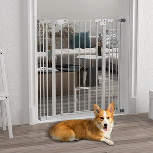 41" Easy Open Indoor Dog Gates for Doorways, House, Stair - Black – view 28