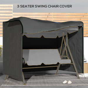 3-Seater Patio Swing Cover, Outdoor Garden Furniture Protection Hammock Glider Cover, 81" x 49" x 65" – view 11