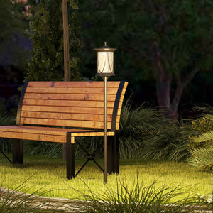 50" Solar Post Light, Cool White LED Outdoor Lamp, Waterproof IP44 for Patio, Garden, Backyard, Pathway