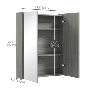 Wall Mount Medicine Cabinet with Mirror, Bathroom Mirror Cabinet Storage Organizer with Adjustable Shelf – view 16
