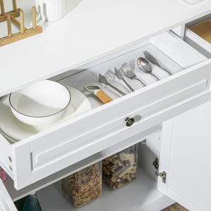 Modern Sideboard Cabinet, Buffet Cabinet with 2 Drawers and Adjustable Shelves – view 20