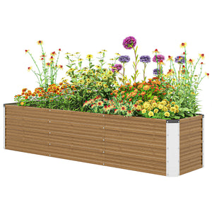 6' x 1.5' x 1.3' Galvanized Raised Garden Bed, Elevated Large Metal Planter Box w/ Install Gloves for – view 15