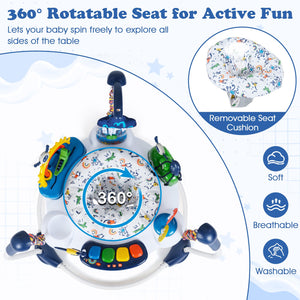 Baby Activity Center Baby Jumper and Bouncer with 6 Interactive Toys Lights and Music-Blue view 5