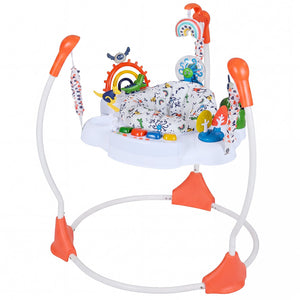 Baby Activity Center Baby Jumper and Bouncer with 6 Interactive Toys Lights and Music-Orange