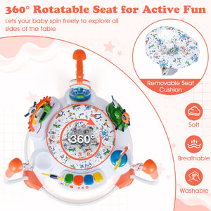 Baby Activity Center Baby Jumper and Bouncer with 6 Interactive Toys Lights and Music-Orange view 5