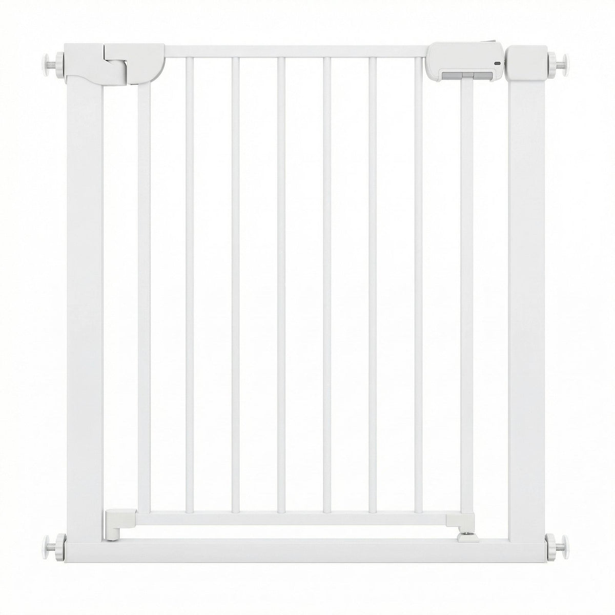 Baby Gate for Stairs Pressure Mounted Auto-Close Door Gate-White