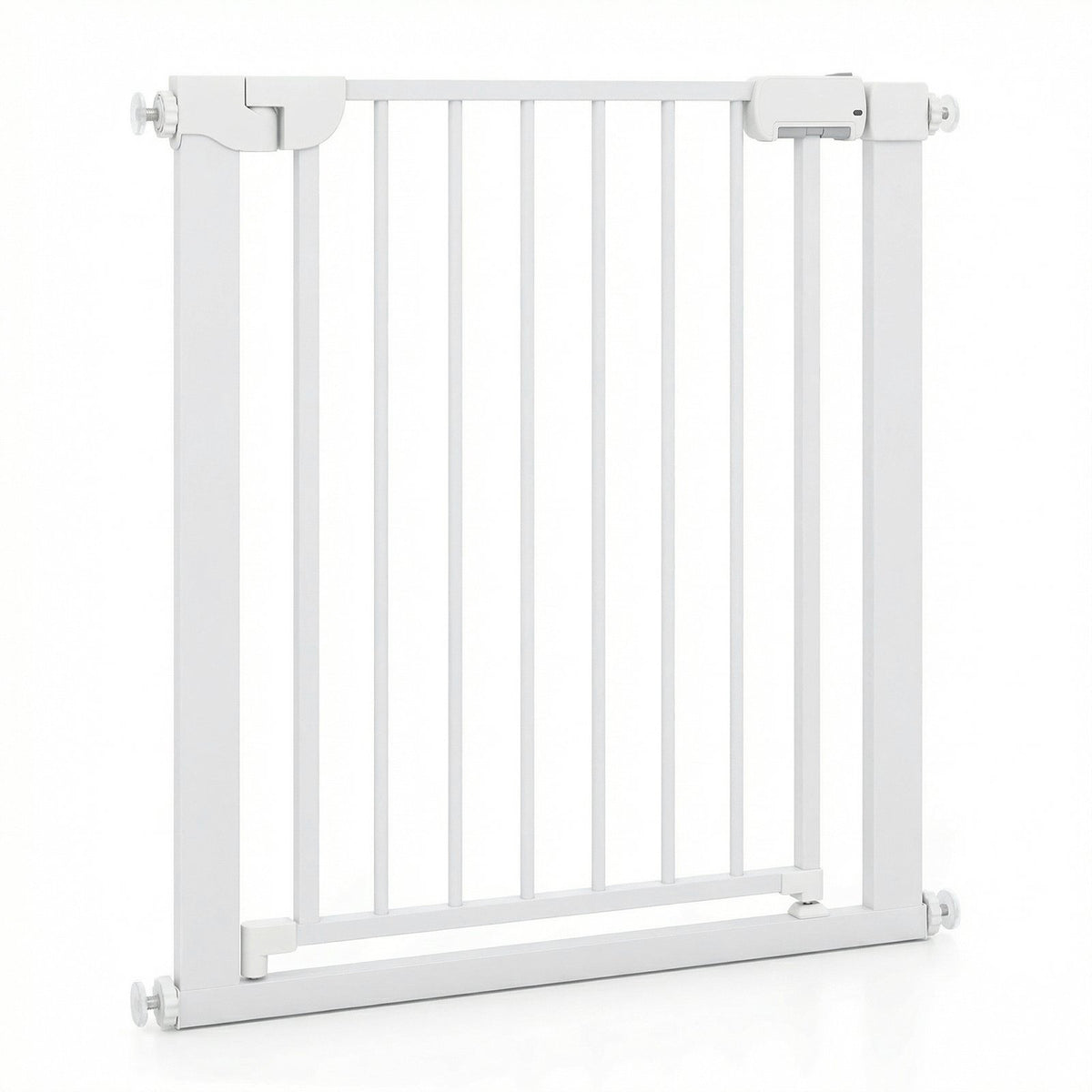 Baby Gate for Stairs Pressure Mounted Auto-Close Door Gate-White view 4