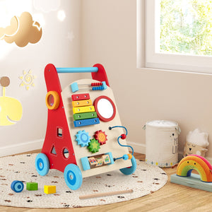 Baby Push Walker with Handle and Wheels for Boys & Girls 3+ Years Old-Muticolor view 2