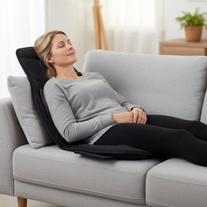 Back Massager Seat Cushion with Heat and 10 Vibration Motors for Pain Relief-Black view 3
