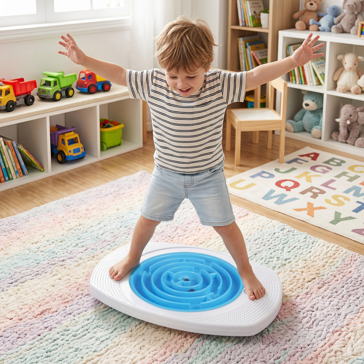 Balance Board Maze for Kids with 3 Maze Discs and 140 lbs Capacity view 2