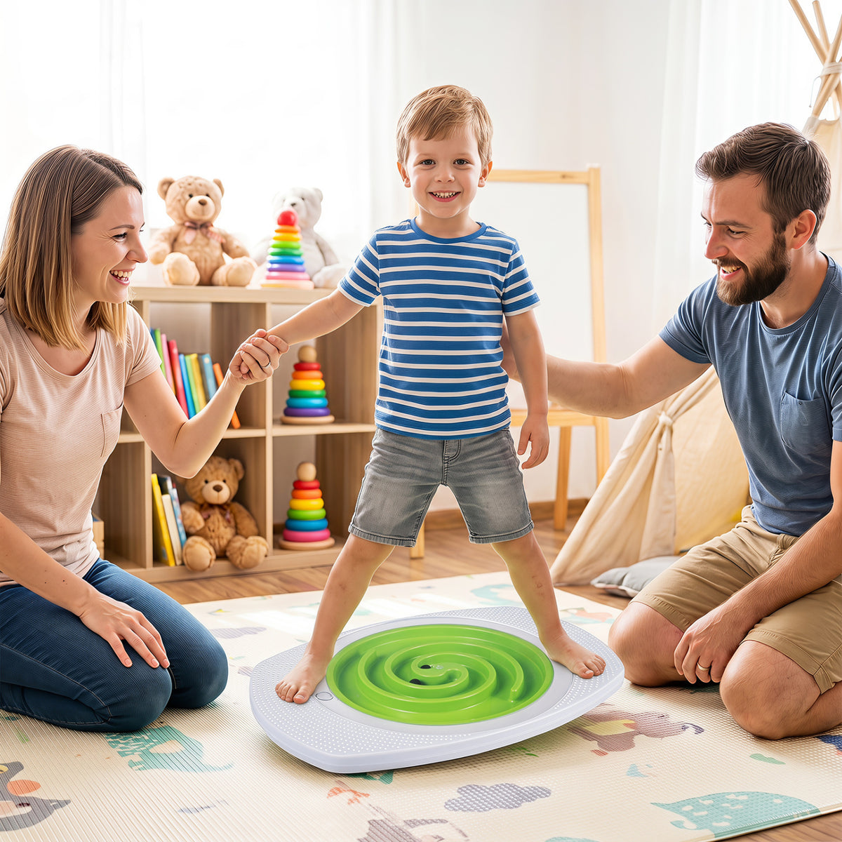 Balance Board Maze for Kids with 3 Maze Discs and 140 lbs Capacity view 5