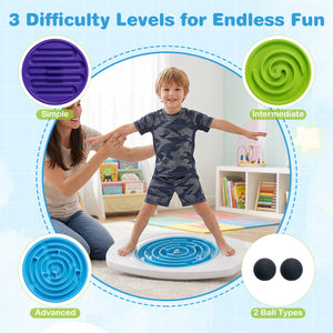 Balance Board Maze for Kids with 3 Maze Discs and 140 lbs Capacity view 6