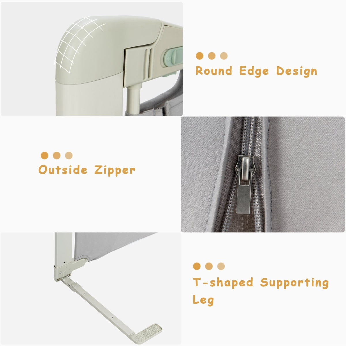 Bed Rail Guard for Toddlers Kid with Adjustable Height and Safety Lock-59 inch view 9
