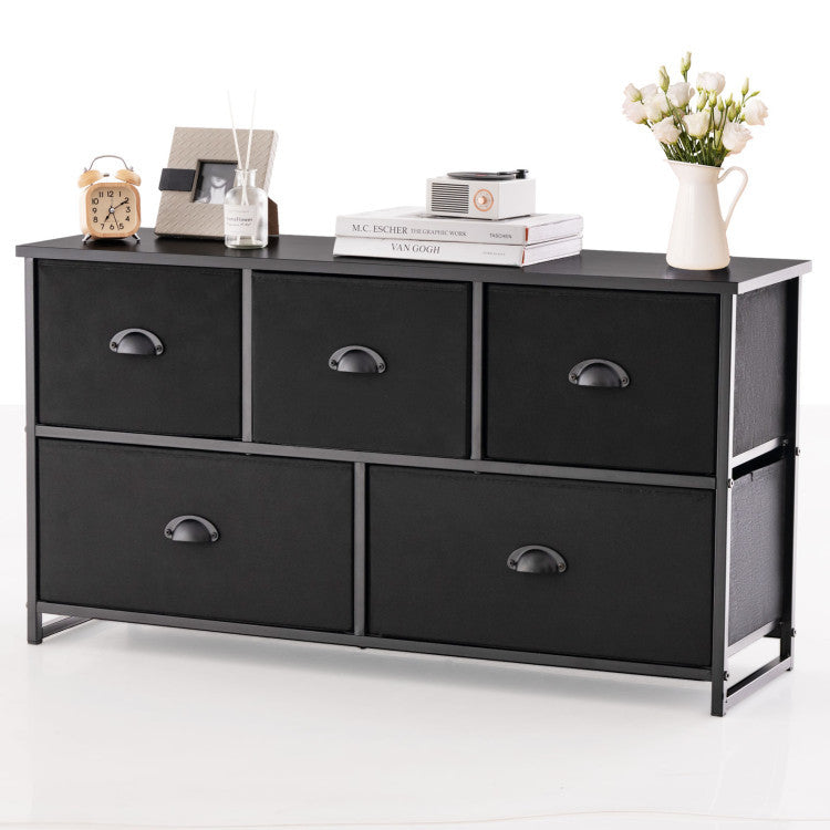 Bedroom Set with 3-Tier Clothes Rack Freestanding Clothing Rack and Dresser Storage Tower view 5