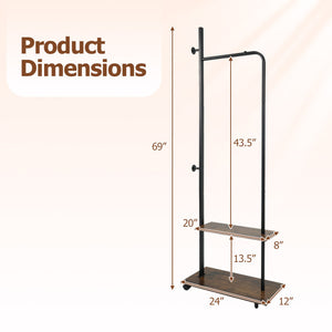 Bedroom Set with 3-Tier Clothes Rack Freestanding Clothing Rack and Dresser Storage Tower view 7