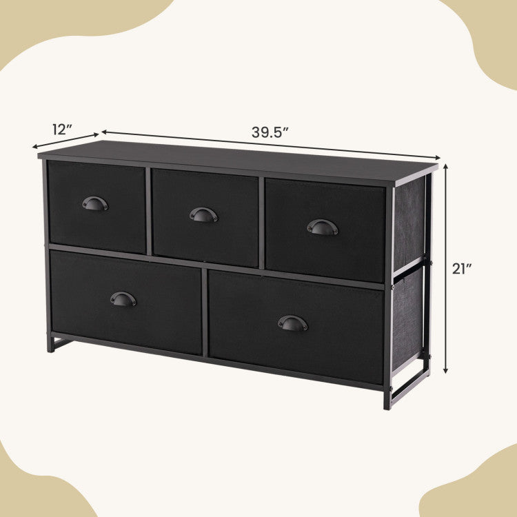 Bedroom Set with 3-Tier Clothes Rack Freestanding Clothing Rack and Dresser Storage Tower view 8