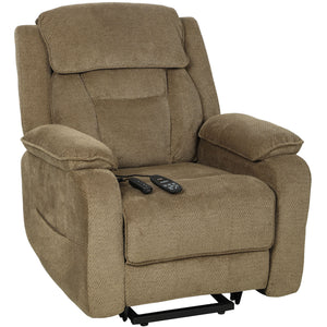 Power Recliner Chair with Massage, Electric Lift Chair for Elderly with Side Pockets, 2 Memory Positions