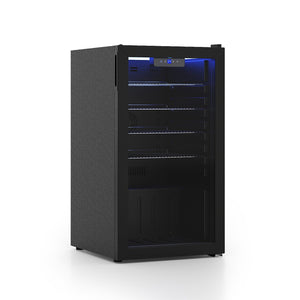 Beverage Refrigerator Cooler with Glass Door-Black view 4
