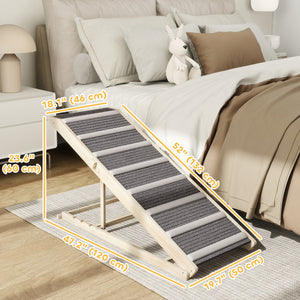 Dog Ramp for Couch, Foldable Pet Ramp for Small to Large Dog, 4 Adjustable Height from 14" to 20"