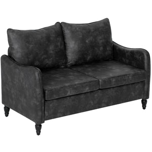 55" Loveseat Sofa, Small 2 Seater Couch with Solid Wood Legs – view 8