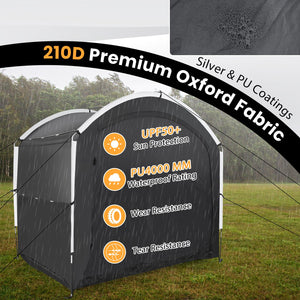 Bike Storage Shed Tent with PU4000MM Waterproof 210D Oxford Fabric for 5 Bikes view 6