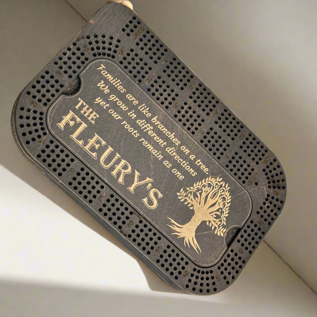 Compact Personalized Cribbage Board - Creations by Alfie