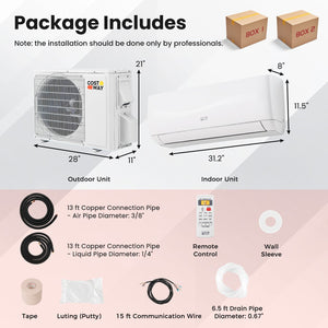 Blast Series 9000 BTU 19 SEER2 115V Ductless Mini Split Air Conditioner and Heater view 4