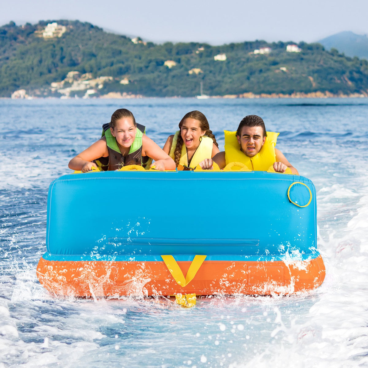 Boating 3 Riders Towable Tube Water Sport Towables Sofa Pull Tube with Nylon Cover view 3