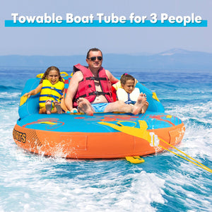 Boating 3 Riders Towable Tube Water Sport Towables Sofa Pull Tube with Nylon Cover view 5