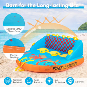 Boating 3 Riders Towable Tube Water Sport Towables Sofa Pull Tube with Nylon Cover view 8