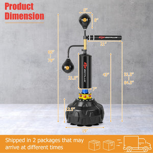 Boxing Speed Trainer Freestanding Fillable 360° Spinning Bar Adjustable Height view 5
