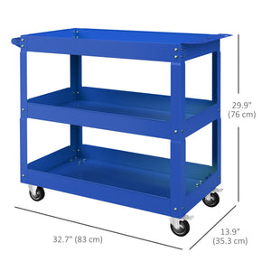 3 Tier Rolling Tool Cart with Wheels, 330 LBS Capacity Heavy Duty Utility Cart – view 9