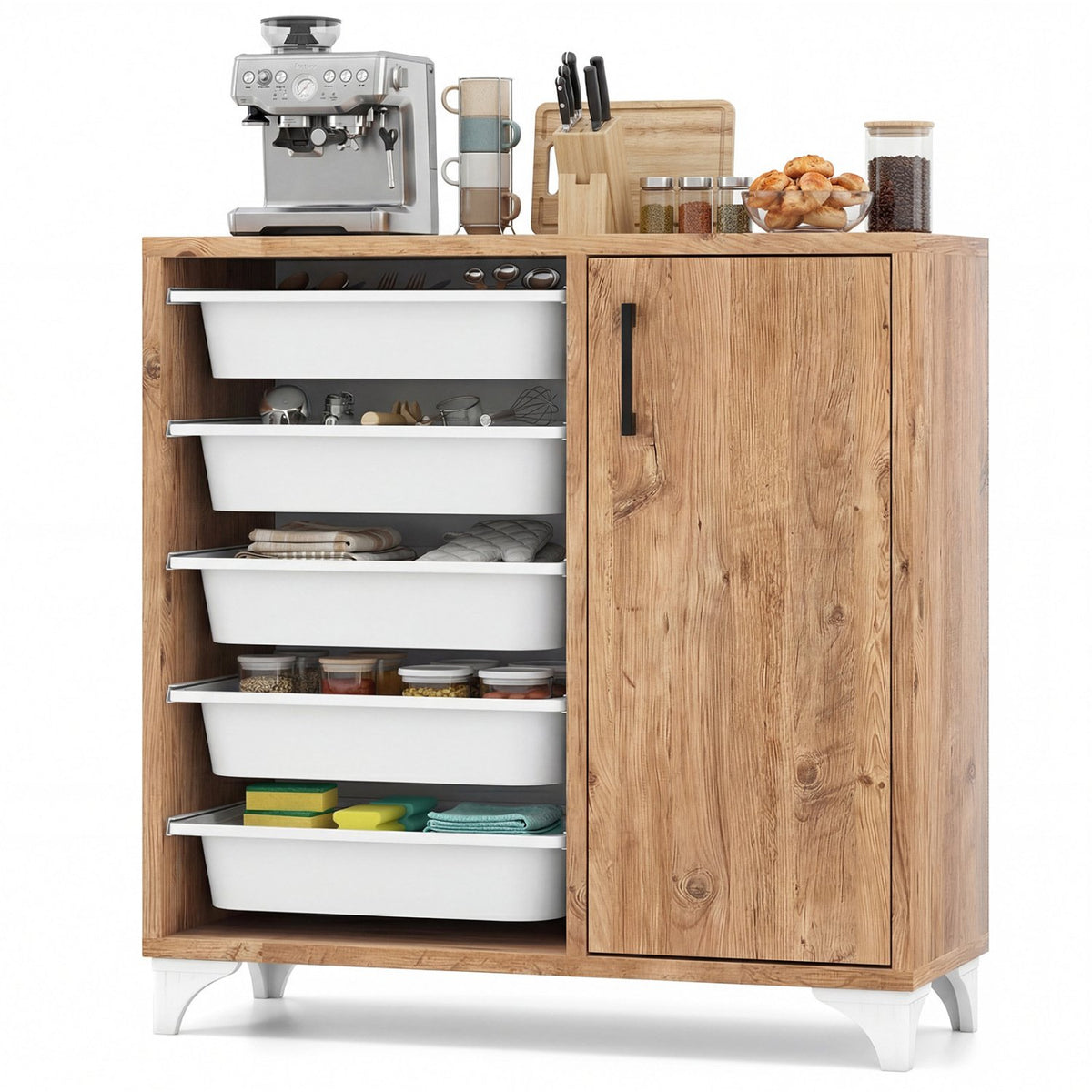 Buffet Cabinet Sideboard with Storage and Removable Drawers view 4