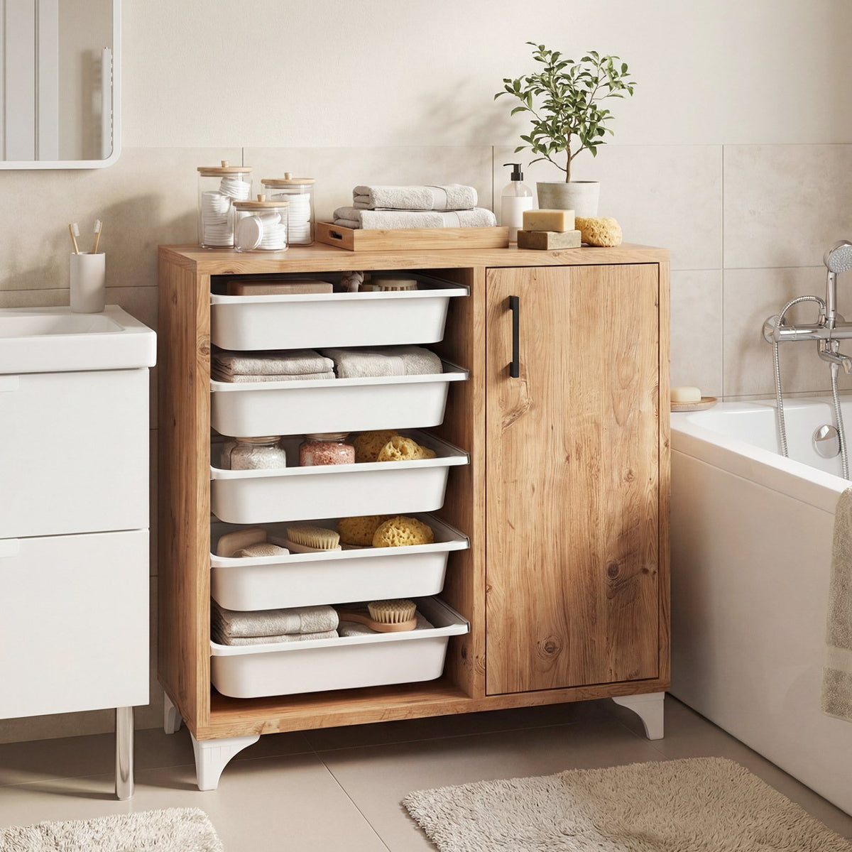 Buffet Cabinet Sideboard with Storage and Removable Drawers view 6