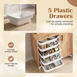 Buffet Cabinet Sideboard with Storage and Removable Drawers view 7