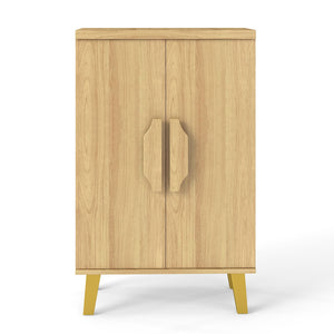 Buffet Cabinet with Double Doors and Raised Legs-Natural view 4