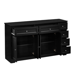Buffet Sideboard 59 inches Modern Coffee Bar Station Console Table-Black view 4
