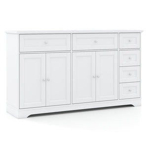 Buffet Sideboard 59 inches Modern Coffee Bar Station Console Table-White