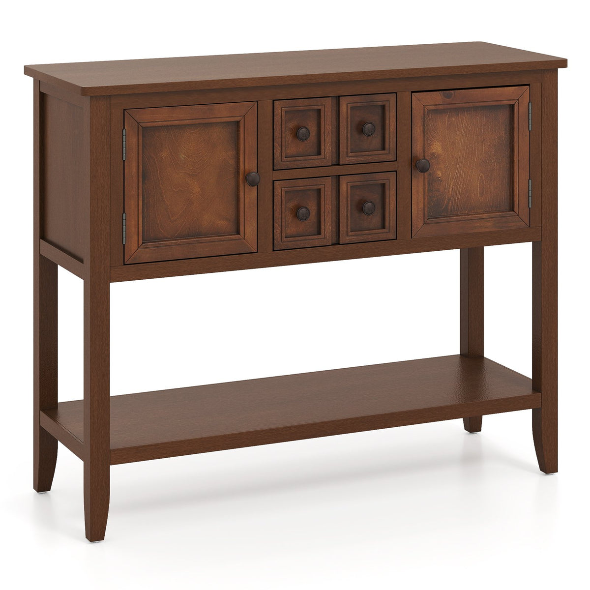 Buffet Sideboard Cabinet with 2 Doors and 2 Drawers-Brown view 4