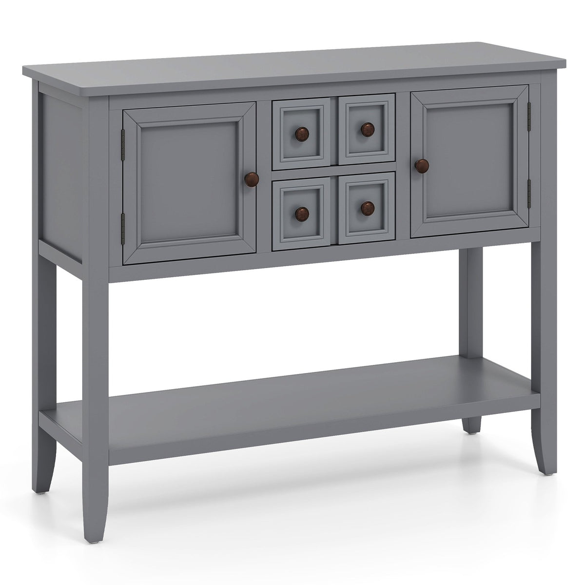 Buffet Sideboard Cabinet with 2 Doors and 2 Drawers-Gray view 4